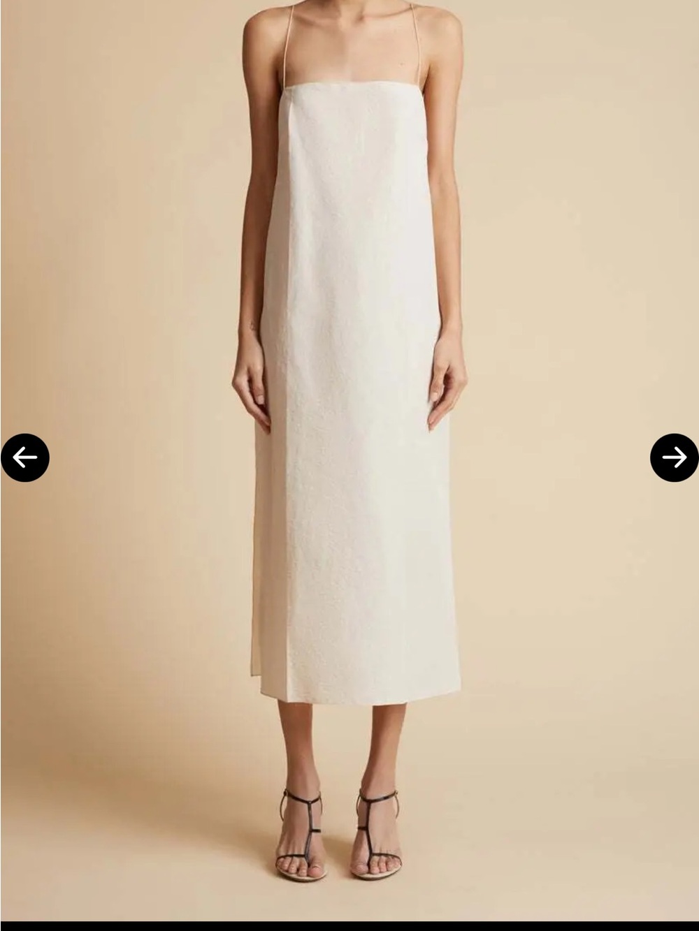 Khaite Sicily Dress, Ivory, Size 6